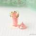 Dollhouse Miniature Flower - Pink Rose Flower Arrangement