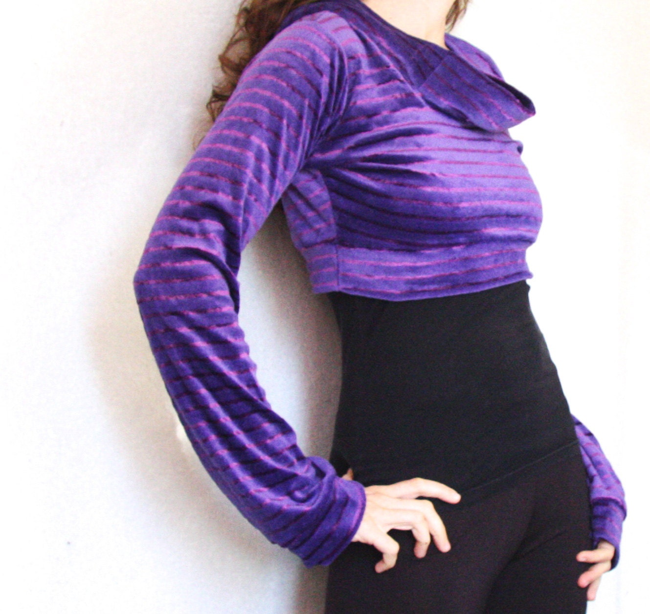 purple velour hoodie