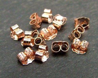 Rose Gold Filled Ear Scroll/Butterfly 5mm (CG6225)