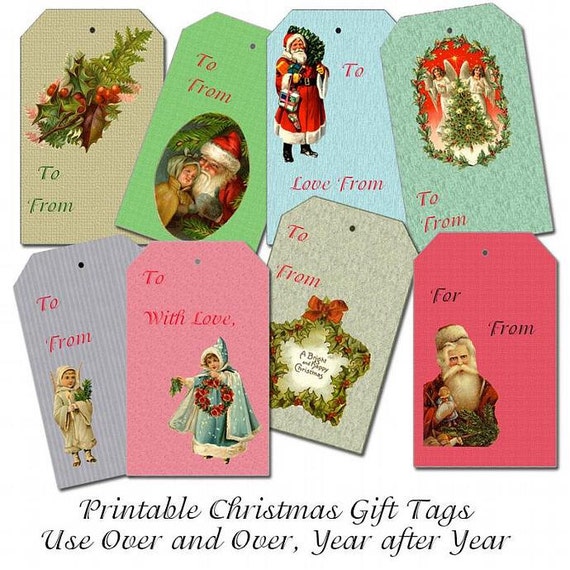 Items similar to Christmas Gift Tags - PDF - Instant Download on Etsy