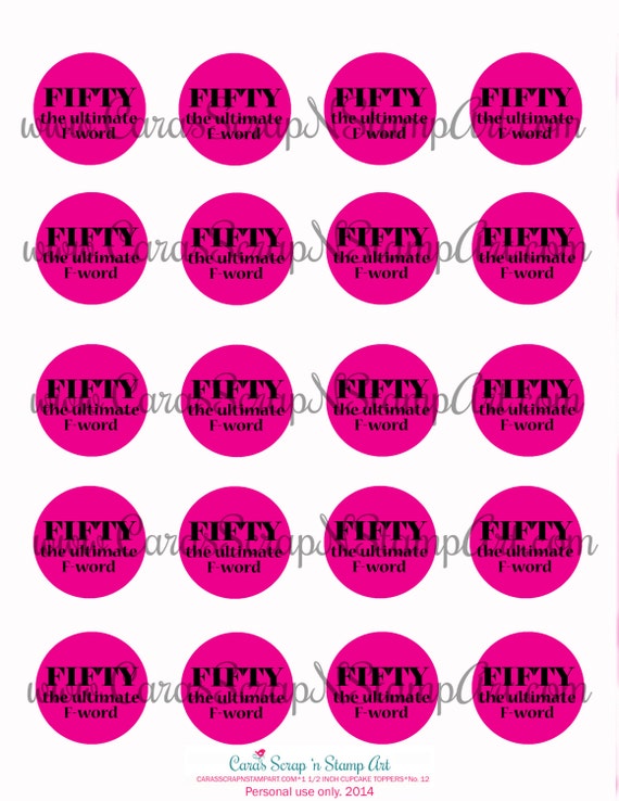 Free Printable 50th Birthday Cupcake Toppers