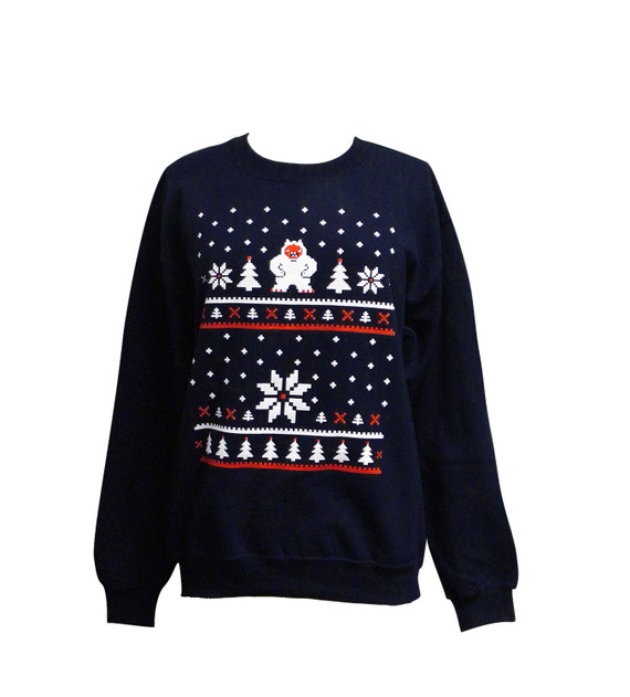 Items similar to YETI Ugly Christmas Sweater - Abonimable Snowman ...