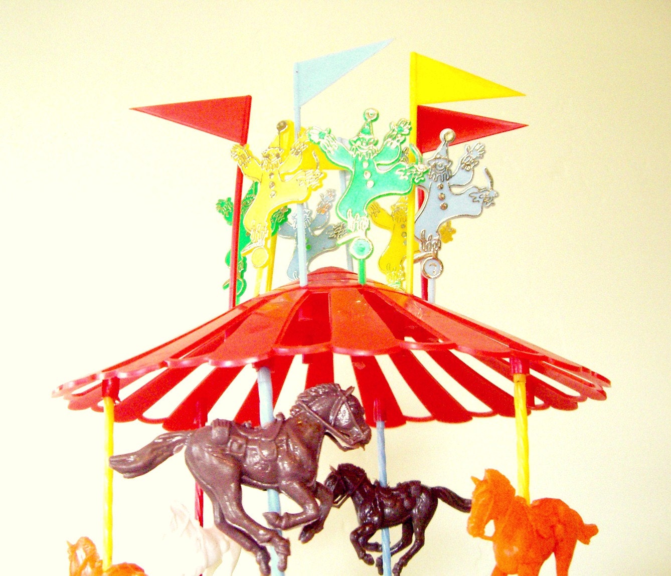  Vintage  Wilton Carousel Circus  Cake  Topper  Set Vintage  1971