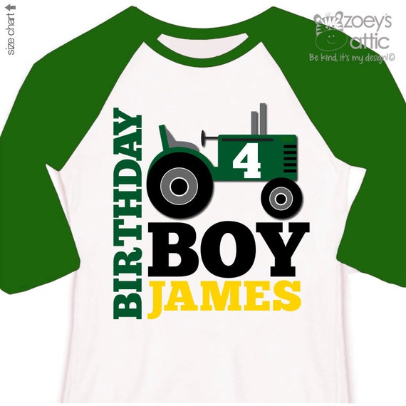 Download Birthday tractor shirt personalized birthday boy by zoeysattic