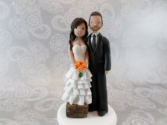  Short  Bride  Tall  Groom  Personalized Wedding  Cake  Topper 