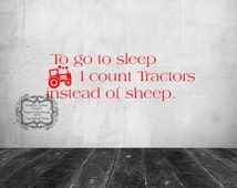 When I Go to Sleep I Count Antlers Not Sheep Vinyl Wall Decal