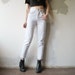 r e s e r v e d...80s ivory high waist SKINNY jeans. denim pants - xs to small