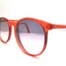 Vintage 1980s Red Frames // 80s Round Lens Glasses Frames
