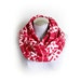 Fair Isle Infinity Scarf, Fleece Red and White Patterned Fleece