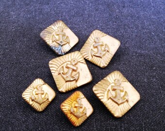 Vintage sailors buttons. Rescued Navy supply.