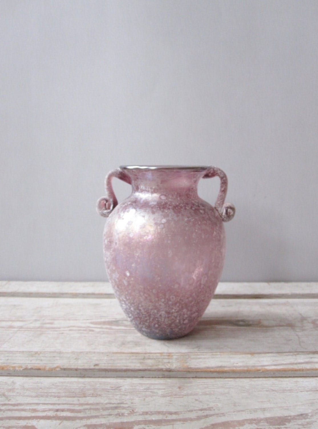 Mottled Purple Glass Vase by momentofnostalgia on Etsy