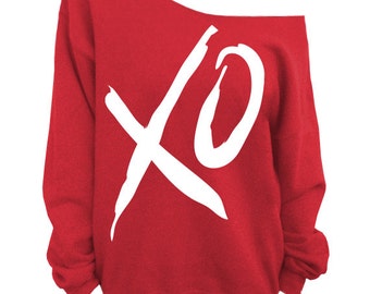 Items similar to F*ck Valentines Day - Red Slouchy Oversized Sweatshirt ...