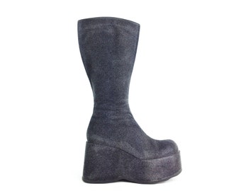 fuzzy grey boots