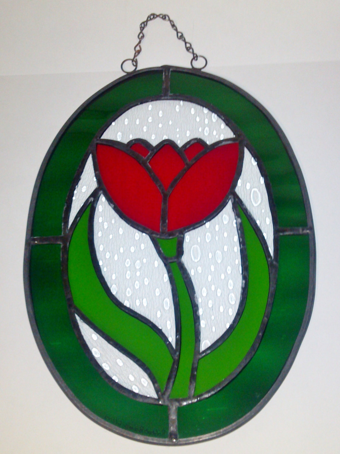 Stained Glass Tulip Suncatcher