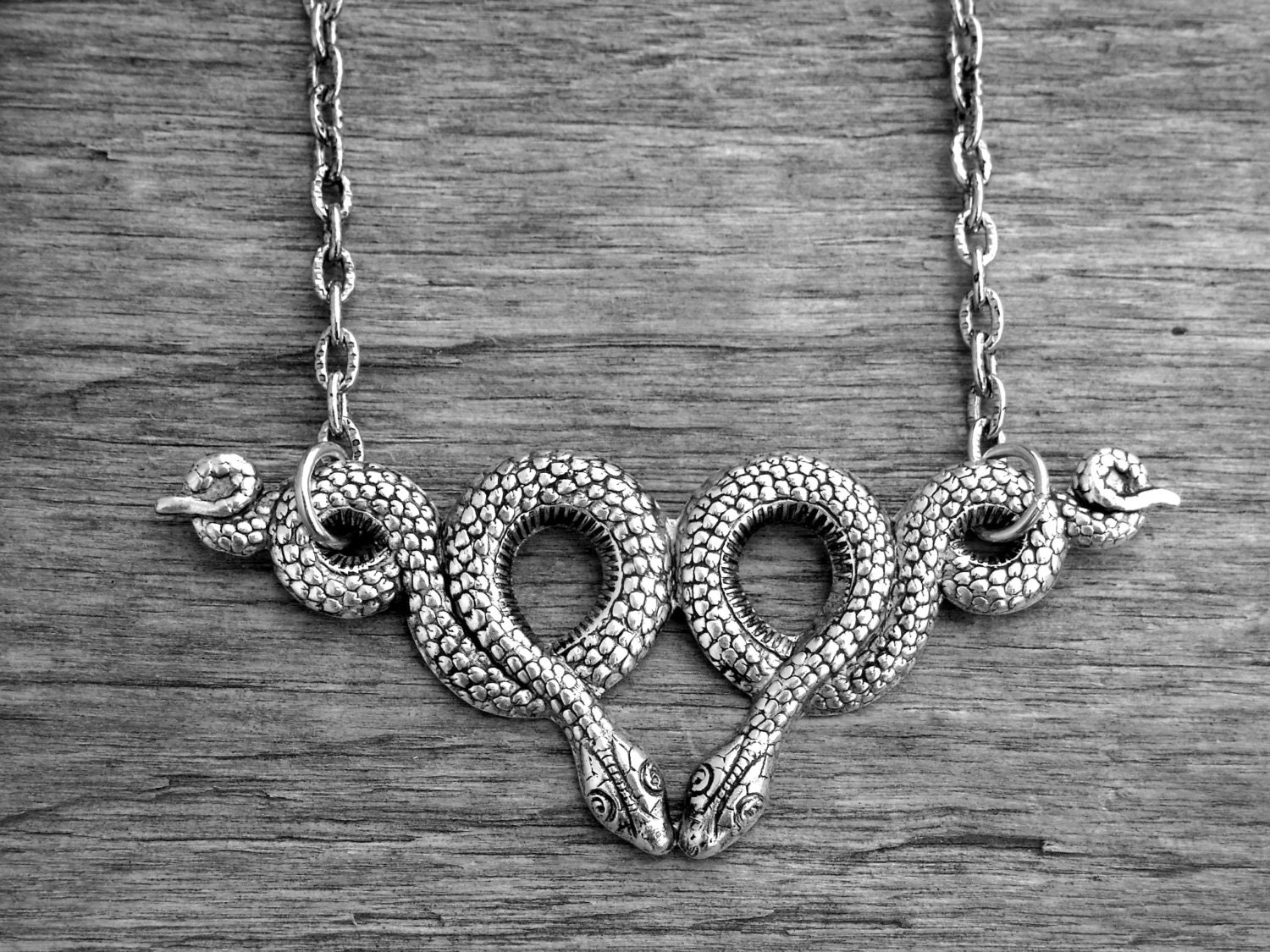 Silver Snake Necklace Snake Jewelry Serpent Necklace Serpent