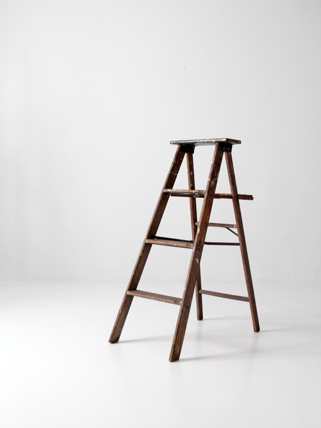 vintage painter's ladder wood folding ladder