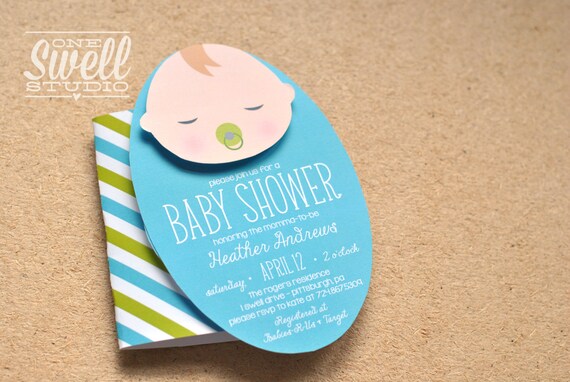 - Interactive Baby Shower Invitation - Custom Colors - Pop Up Baby ...