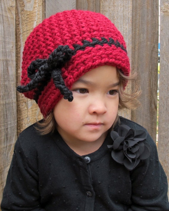 CROCHET PATTERN - Going Somewhere - a slouchy hat with bow in 3 sizes (Toddler, Child, Adult) - Instant PDF Download