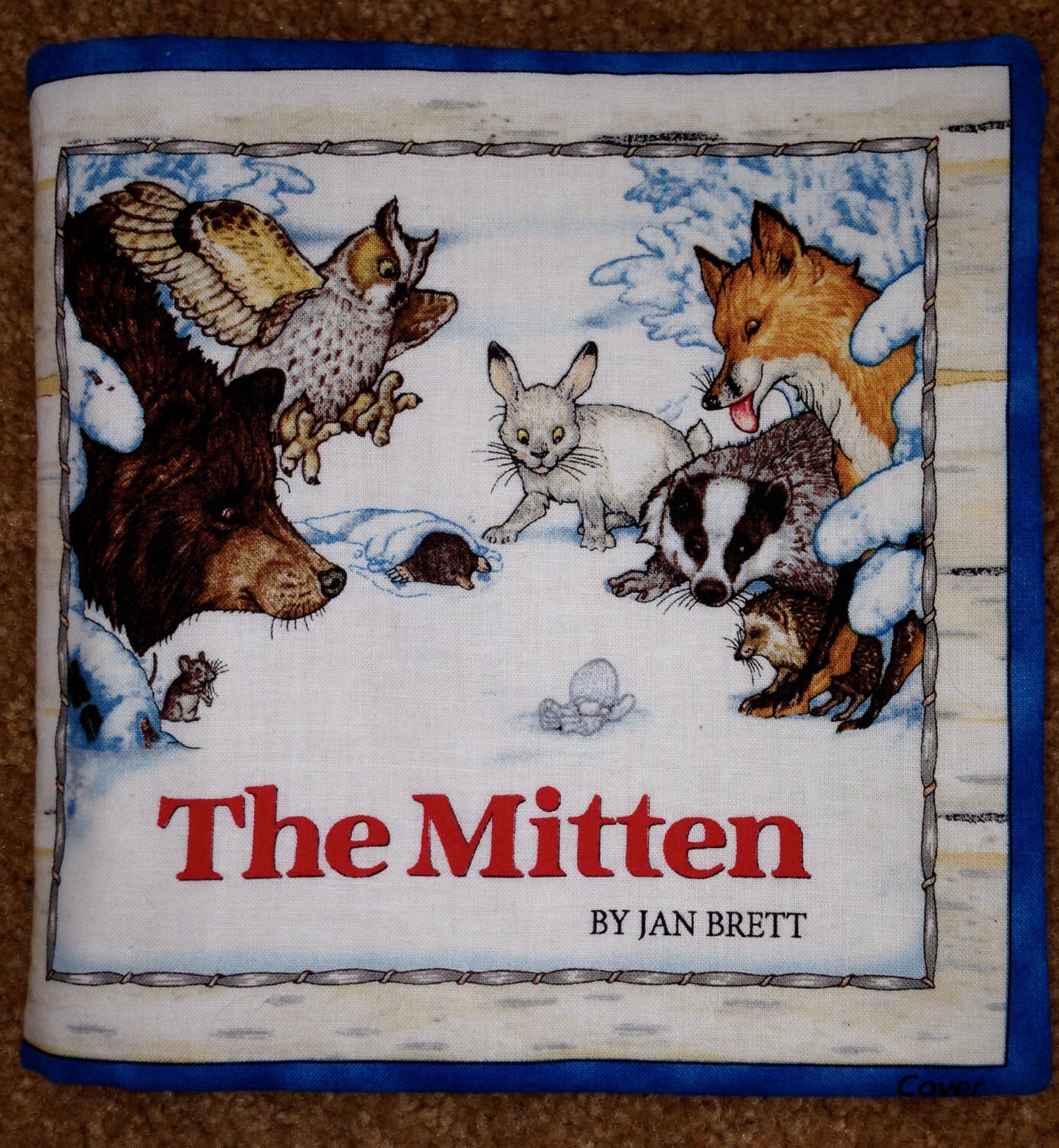 The Mitten by Jan Brett Fabric Book by EasingTension on Etsy