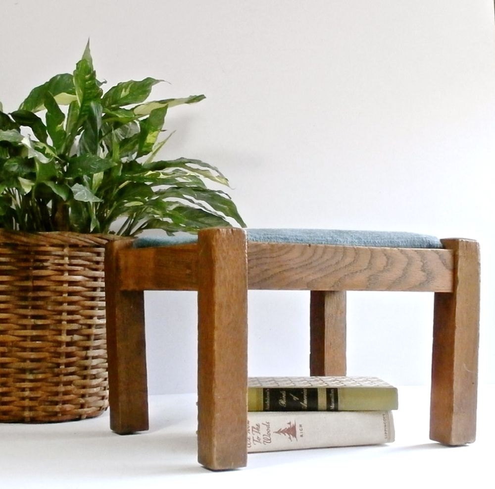 Vintage Wooden Footstool – Arts and Crafts Movement – Mission Oak Step ...