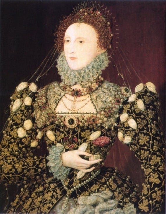 RENAISSANCE ART PRINT of Queen Elizabeth 1