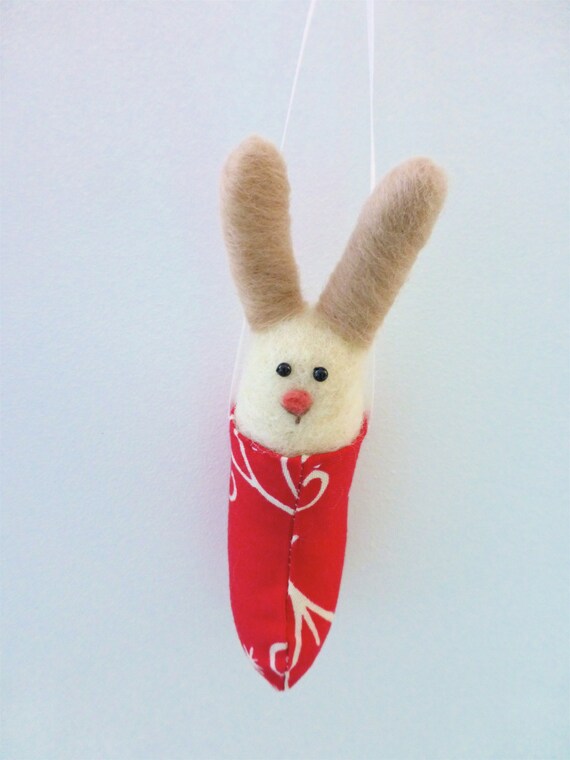 felt bunny rabbit christmas ornament needle felt by ifeltfuzzy felt bunny rabbit christmas ornament needle felt by ifeltfuzzy