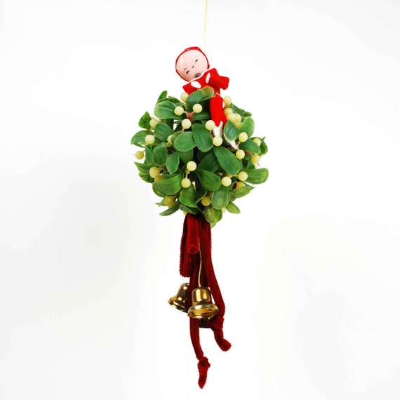 vintage elf mistletoe christmas decoration 1960 s vintage elf mistletoe christmas decoration 1960 s