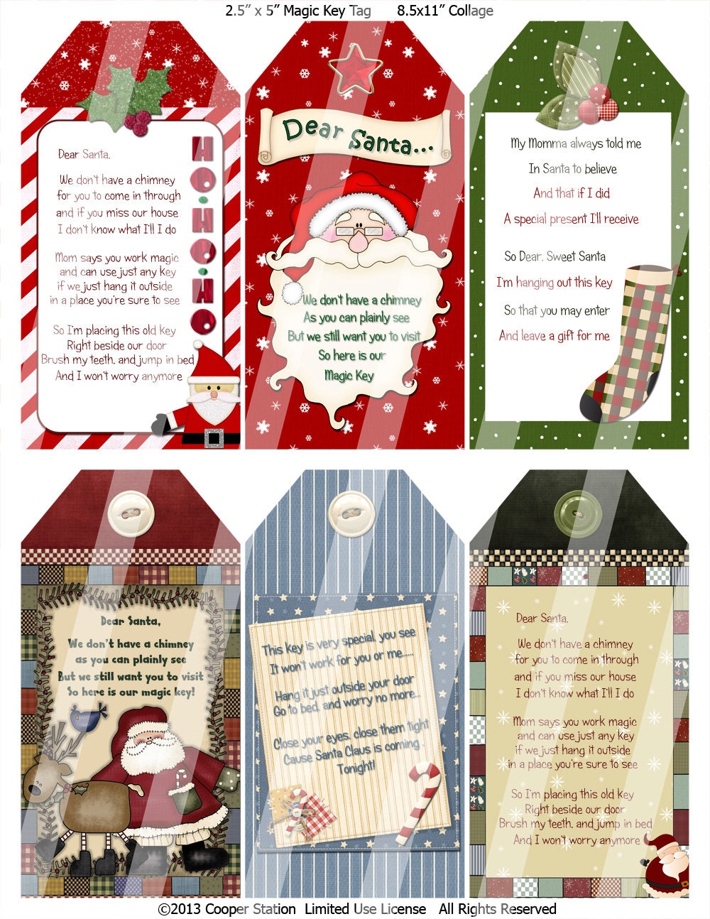 Digital Santa's Magic Key Tag Printable Magic Key Tag