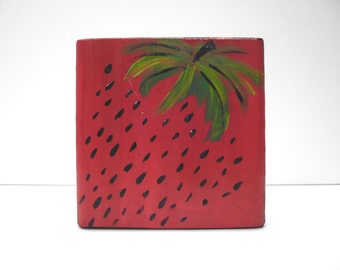 Popular items for strawberry painting on Etsy