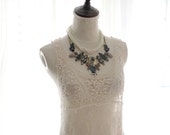 Items similar to Floral Flower Romantic Lace Crochet Crocheting Sheer