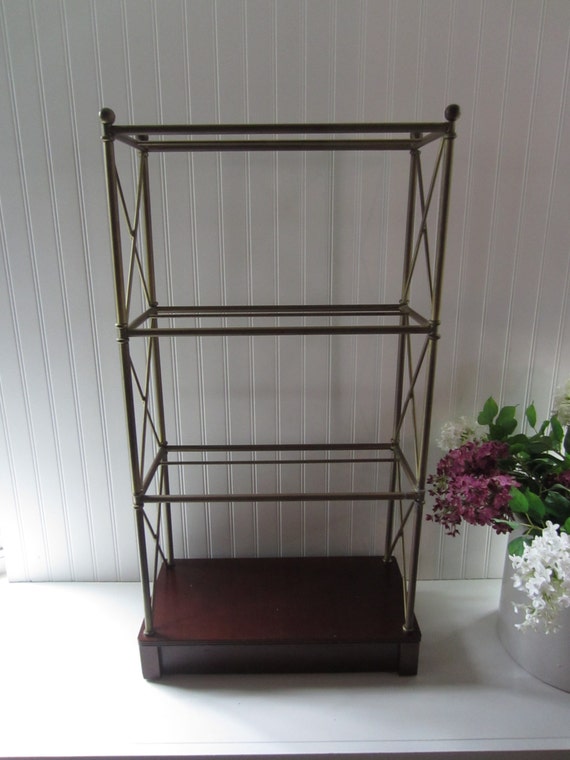 Vintage Book Case BOMBAY Company Mahogany Wood and Heavy