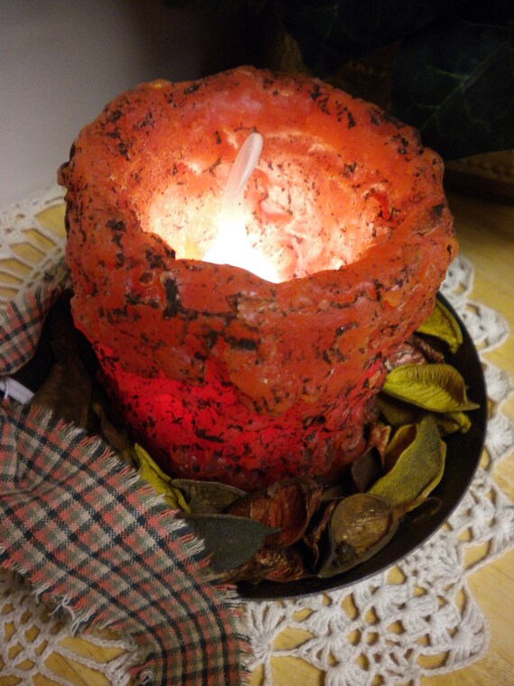 Grubby Electric Candle Primitive Lighting Rustic Candle