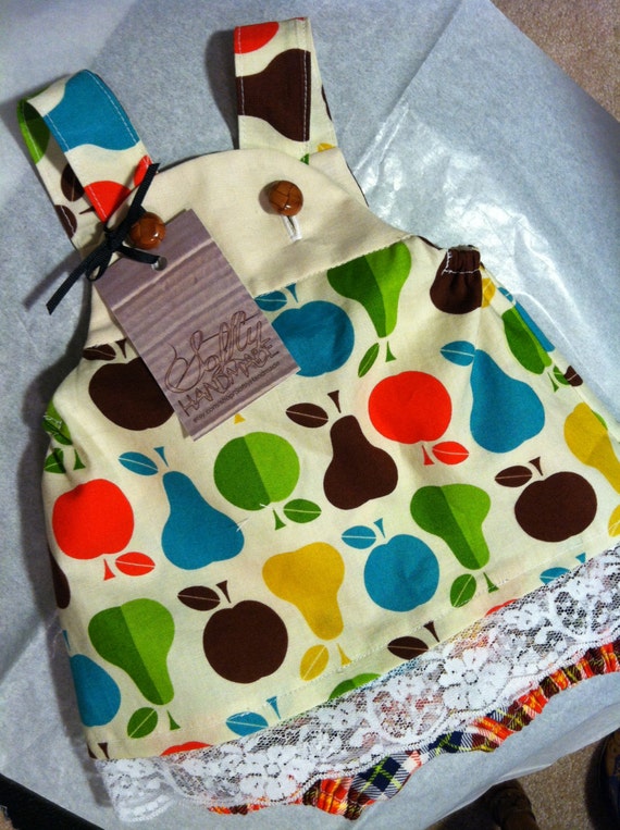 Items similar to Retro Fruit Baby Dress for Baby, Infant Girl Outfit