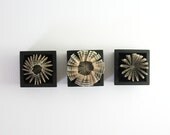 Book Paper Sculpture - Framed Paper Cog - 1 Recycled Book Paper Succulent - Neutral Home Decor Modern Art Block Wall Decor - Wall Sculpture