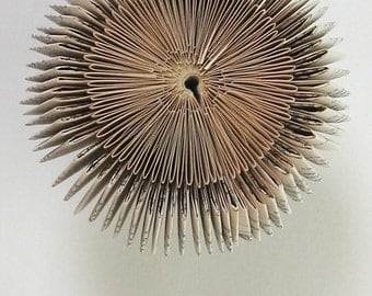 Paper Cog Art Installation Waxed Sculpture Wall by bookBW on Etsy