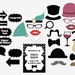 40th birthday photo booth props PRINTABLE by redmorningstudios