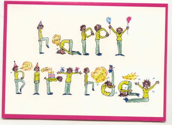 New 44 Yoga Happy Birthday Card