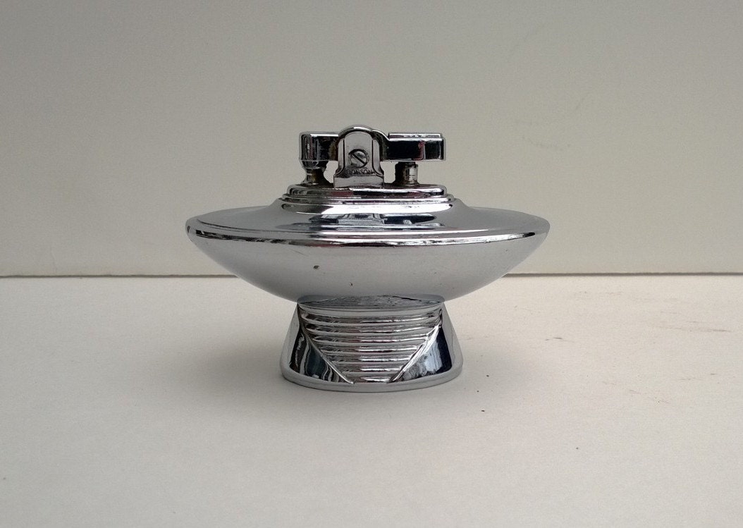Vintage Lighter MidCentury Tabletop Chrome Lighter