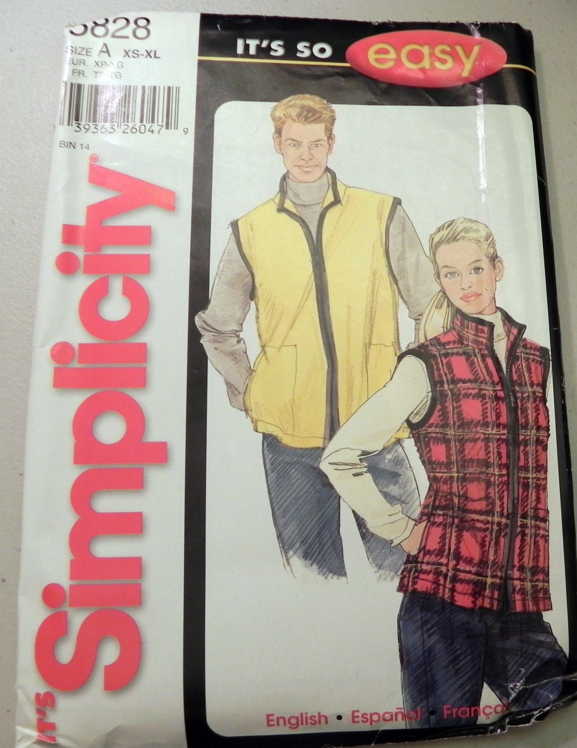 Fleece Vest Sewing Pattern It's So Easy Simplicity 5828