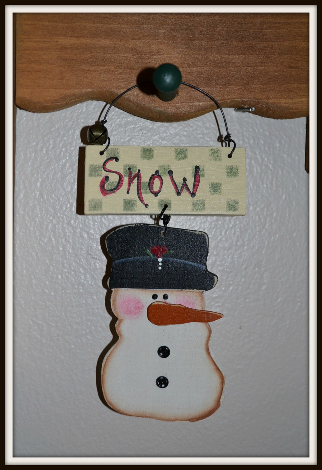 Snowman, snowman handmade ornament, gift tag, made in USA, primitive decor,christmas decoration,free shipping