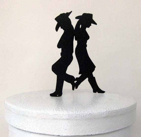 Wedding Cake Topper Country And Western Wedding 