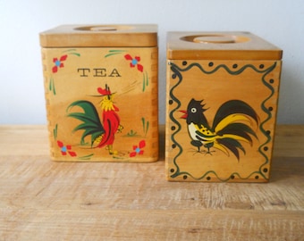 Wooden Woodpecker Woodware Rooster Box