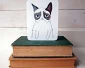 Hand-drawn cards from a grumpy cat - set of 6