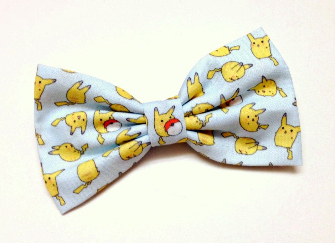 Pokemon Clip on Bow Tie for Men by EsmerAccessories on Etsy