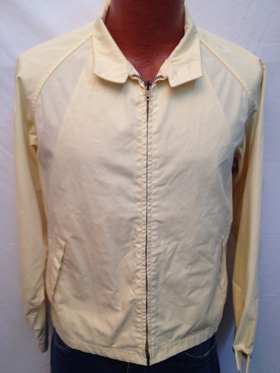 Vintage London Fog Golf Jacket Light Yellow by AmusedClothingCo