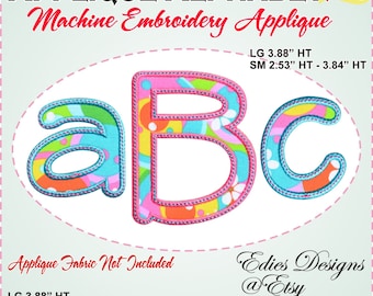 Applique Alphabet - Embroidery Font - Machine Embroidery Designs - Digital Download