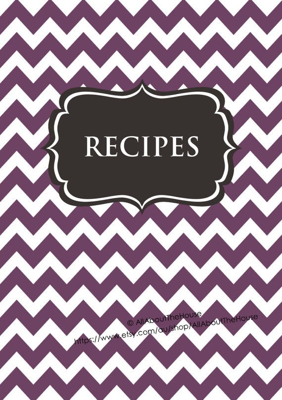 free recipe book cover templates printable