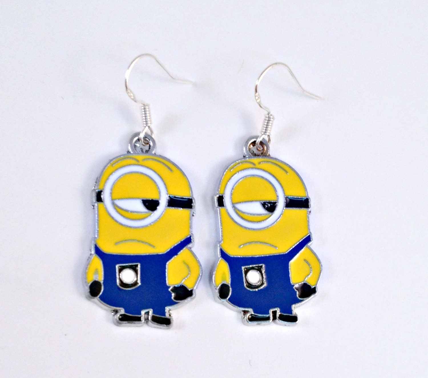 Solid Sterling Minion Earrings