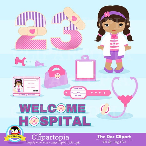 The Doc Digital Clipart : "DOC" clipart, doctor clip art, personal and commercial use, Instant download Il_570xn