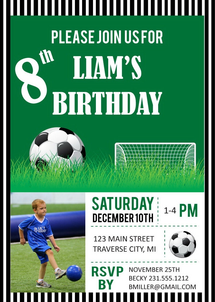 Soccer Party Invitation Template 7